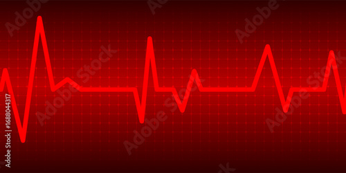 Heart wave technology background. Heart rate graph. Heart beat. Ekg icon wave. Turquoise color. Stock vector illustration.