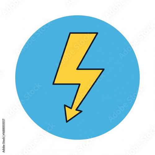 Electric Voltage Icon Vector Symbol 2