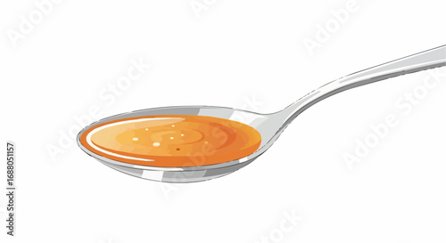 Spoonful of Orange Liquid
