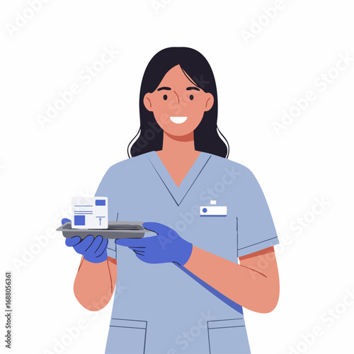 Friendly male doctor character in a white lab coat with a stethoscope, holding a clipboard. Medical professional illustration for healthcare concepts