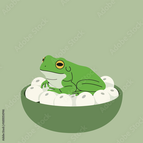 frog on a leaf