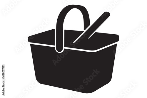 shopping basket full icon vector illustration on white background    