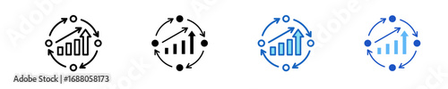 Continuous Improvement  Icon Set Multiple Style Collection