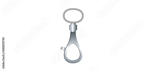 Metallic Clasp Equipment Vector Illustration.
