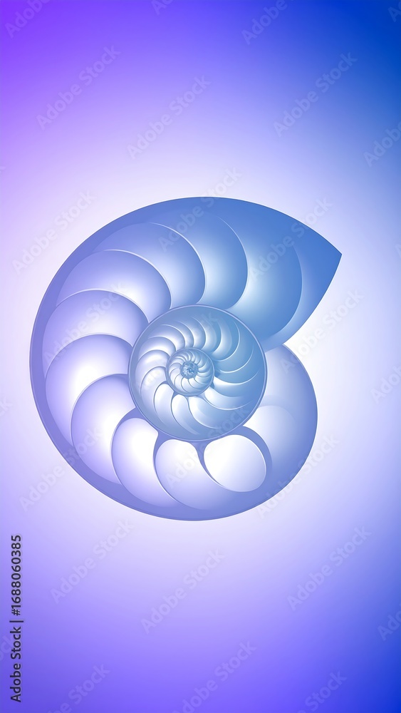 Obraz premium Abstract spiral seashell graphic