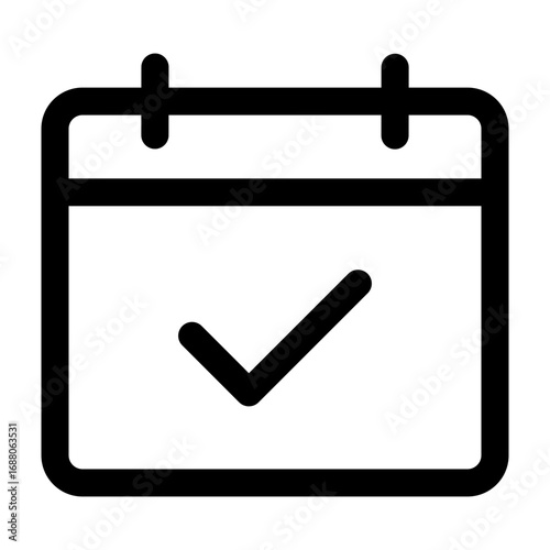 calendar line icon illustration