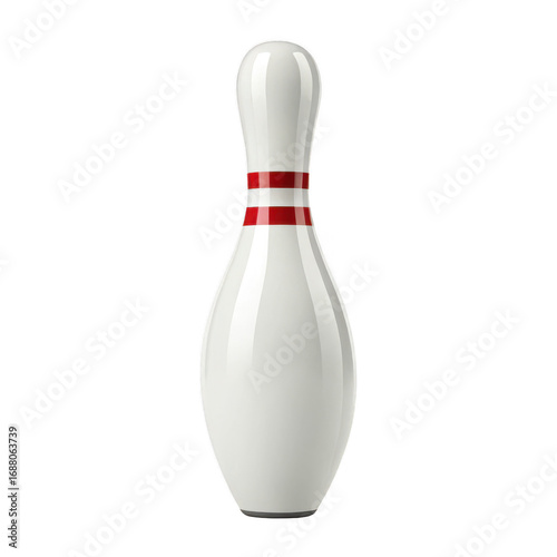 Bowling pin isolated on transparent background stands
