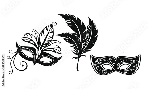 carnival mask vector illustration