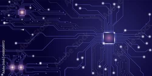 Circuit board. Technology background. Central Computer Processors CPU concept. Motherboard digital chip. vector eps10