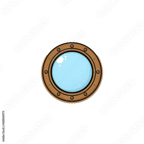 porthole isolated on white background