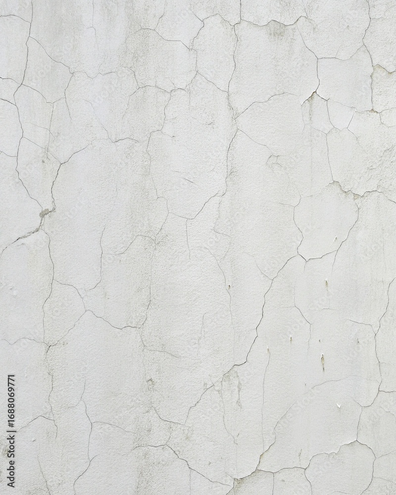 Obraz premium Wall Texture with Whitewashed Plaster Cracks for Minimal Layouts