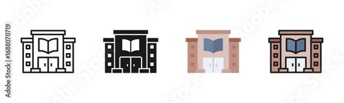 School Icon Pack In Multiple Styles