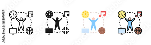 Recess Icon Pack In Multiple Styles