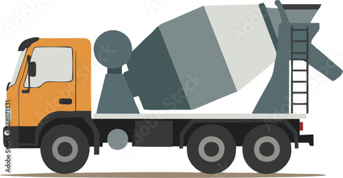 Cement mixer truck illustration