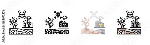 Radioactive Soil Icon Pack In Multiple Styles