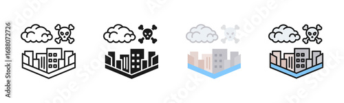 Smog Over City Icon Pack In Multiple Styles