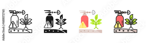Pesticide Residue Icon Pack In Multiple Styles
