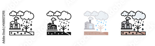 Acid Rain Icon Pack In Multiple Styles