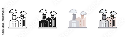 Industrial Fumes Icon Pack In Multiple Styles