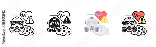 Asbestos Exposure Icon Pack In Multiple Styles