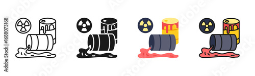 Radioactive Leak Icon Pack In Multiple Styles