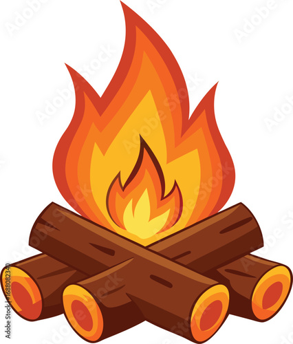 Campfire Detailed Logs Design