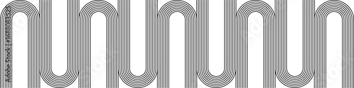 Bend Stripe line mid century background vector for retro aesthetics, minimal art, and graphic design. Useful for illustrating a timeless, classic feel.
