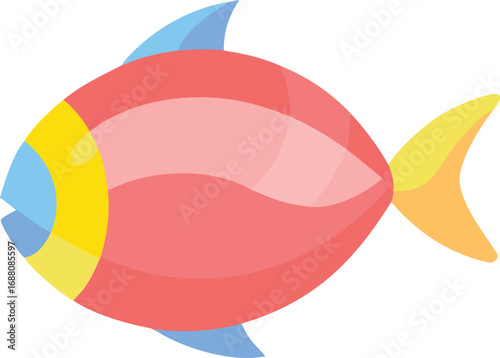 An icon of a sweet tuna with a big, round shape, symbolizing ocean life, strength, and seafood. Ideal for seafood menus, fishing, or ocean-themed projects.
