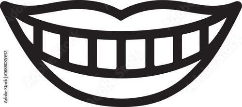 Molar tooth silhouette vector illustration for dental healthcare and orthodontics design