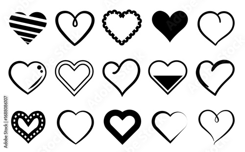Heart vector icon isolated on white background. png