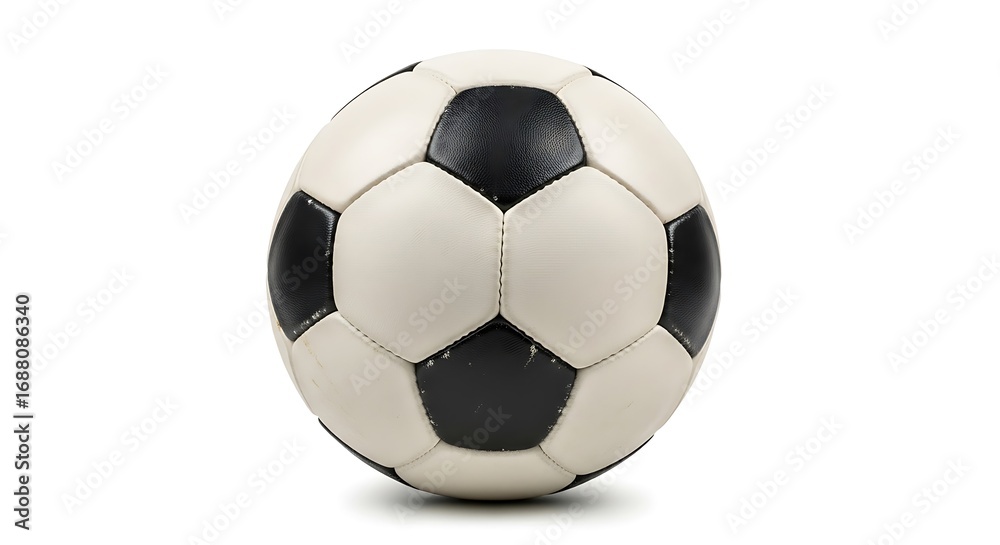 Obraz premium Classic Black and White Soccer Ball – Sports Equipment for Football Fans