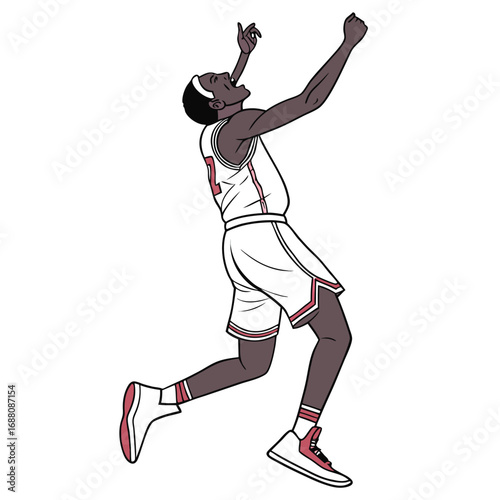 A vector art illustration of a soccer player in a celebratory dance, a playful and joyful graphic of exuberance and victory. Perfect for celebratory sports graphics.