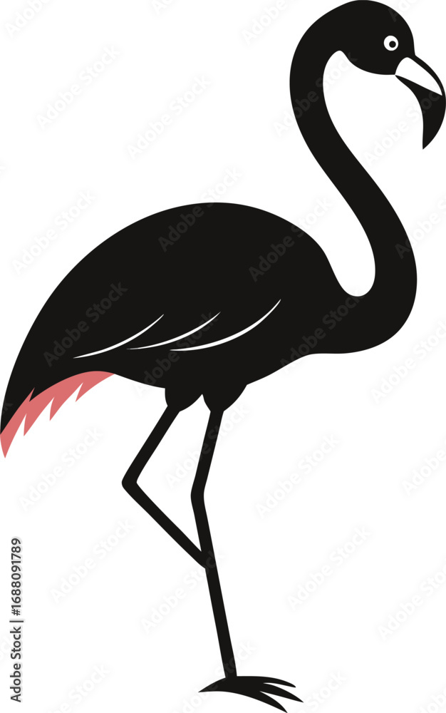 Obraz premium Flamingo Silhouette Side Profile