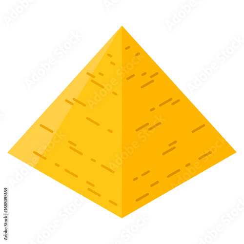 Golden Pyramid Icon Egyptian History Symbol