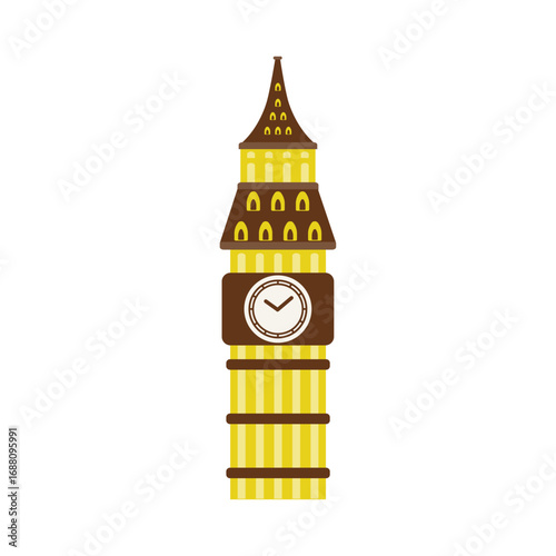 Iconic London Clock Tower A Simple Illustration