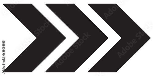 Dynamic moving arrow icon vector illustration. motion effect, symbolizing progress, speed, direction, navigation, growth, and innovation. Perfect for business, technology, success, and creative design