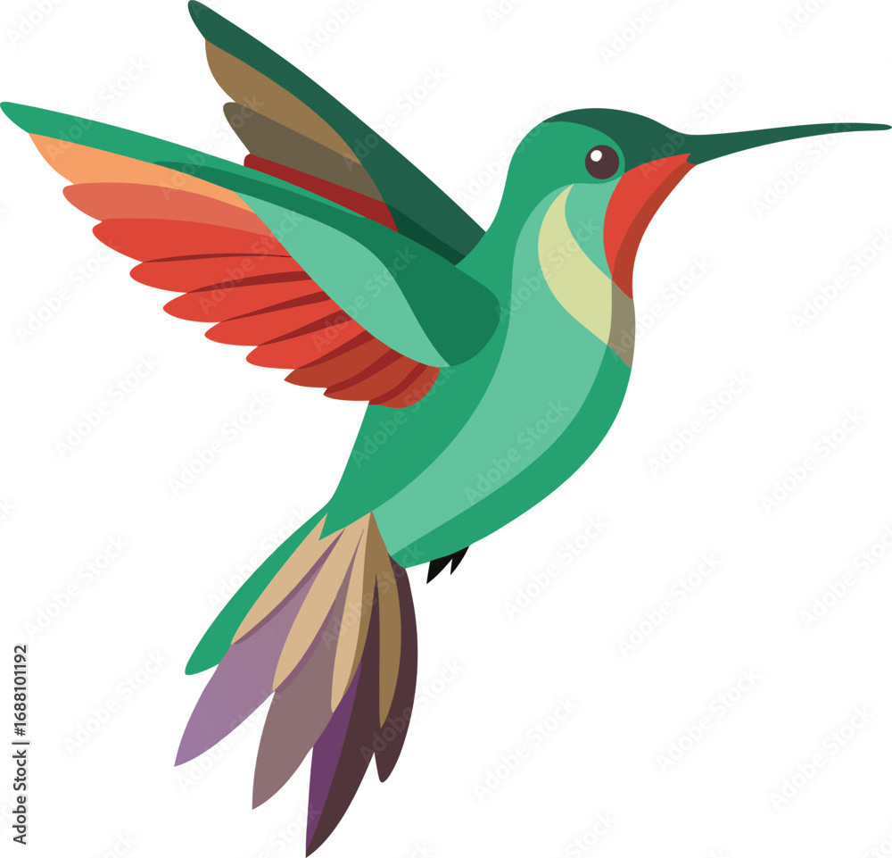 Obraz premium Hummingbird Hovering Sideways Icon