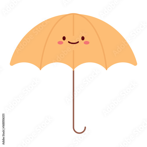 Flat Beach Umbrella Vacation Icon