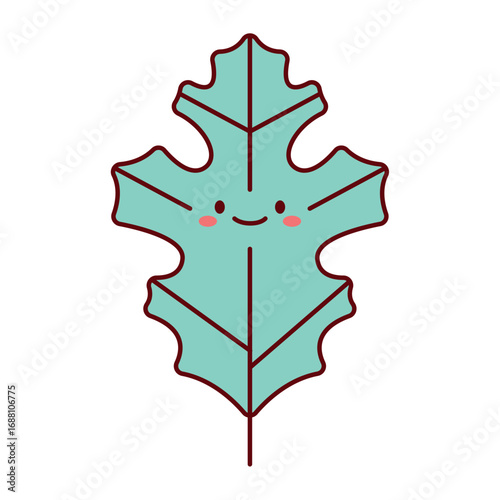 Vibrant Green Leaf with Natural Texture and Details