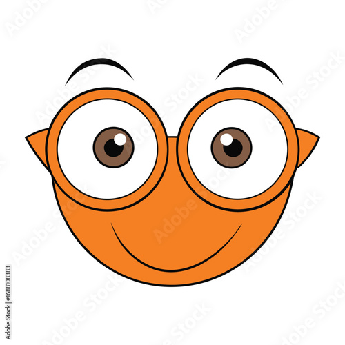 Cute and expressive cartoon eyes with oversized pupils and sparkling highlights, conveying curiosity, mischief, or joy in a playful, animated style.
