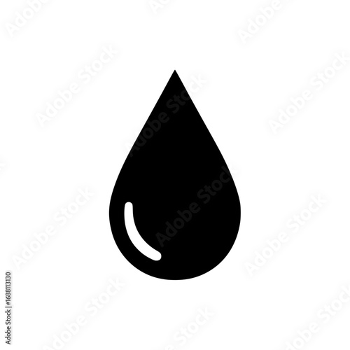 water drop symbol isolated on white background