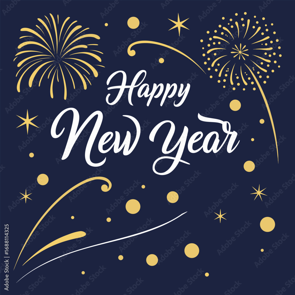Fototapeta premium Happy new year background