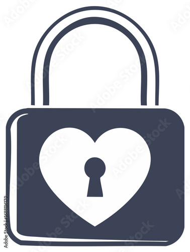 Heart shaped lock, love concept