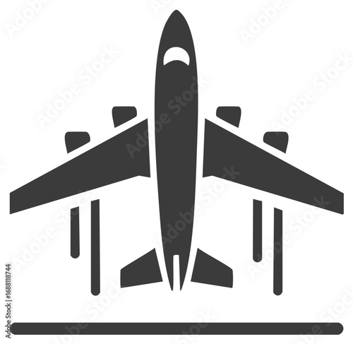 Aeroplane on Runway Symbolic Representation of Global Transportation and Travel