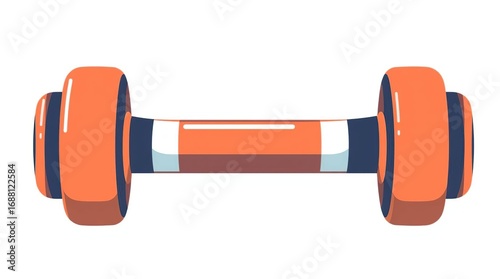 Orange Dumbbell Fitness Workout Gym.