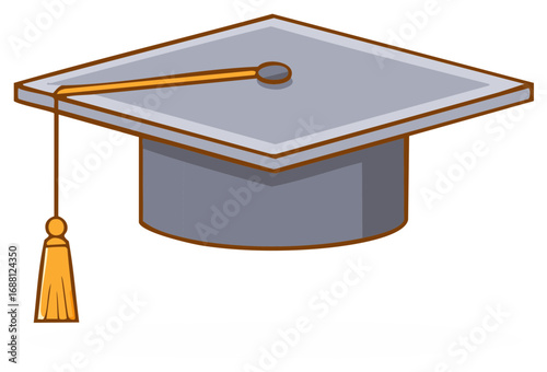 Graduation cap with tassel representing academic achievement and education