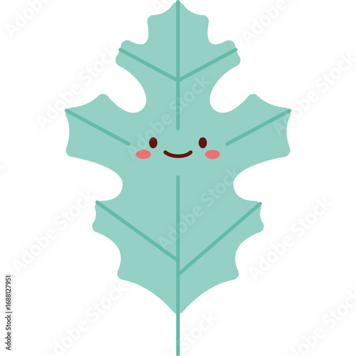 Vibrant Green Leaf with Natural Texture and Details
