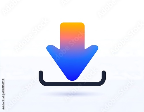 Download icon with vibrant gradient