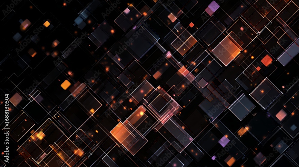 Obraz premium Awesome photo of dark-themed background featuring abstract geometric grid elements.
