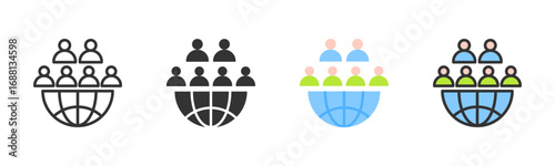 Population Icon Pack In Multiple Styles